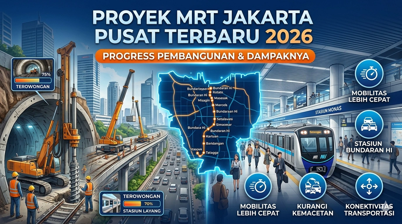 Proyek MRT Jakarta Pusat Terbaru 2026: Progress Pembangunan & Dampaknya