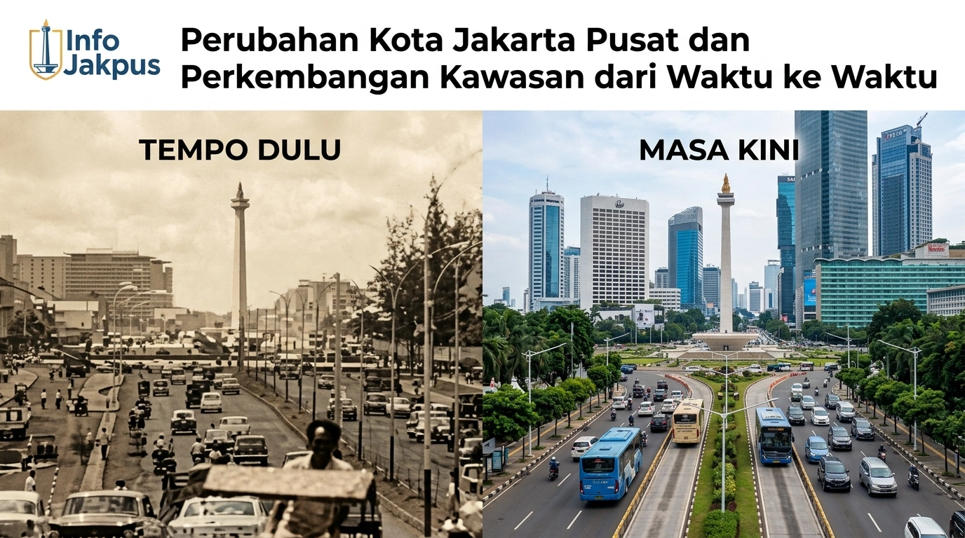 Perubahan Kota Jakarta Pusat dan Perkembangan Kawasan dari Waktu ke Waktu