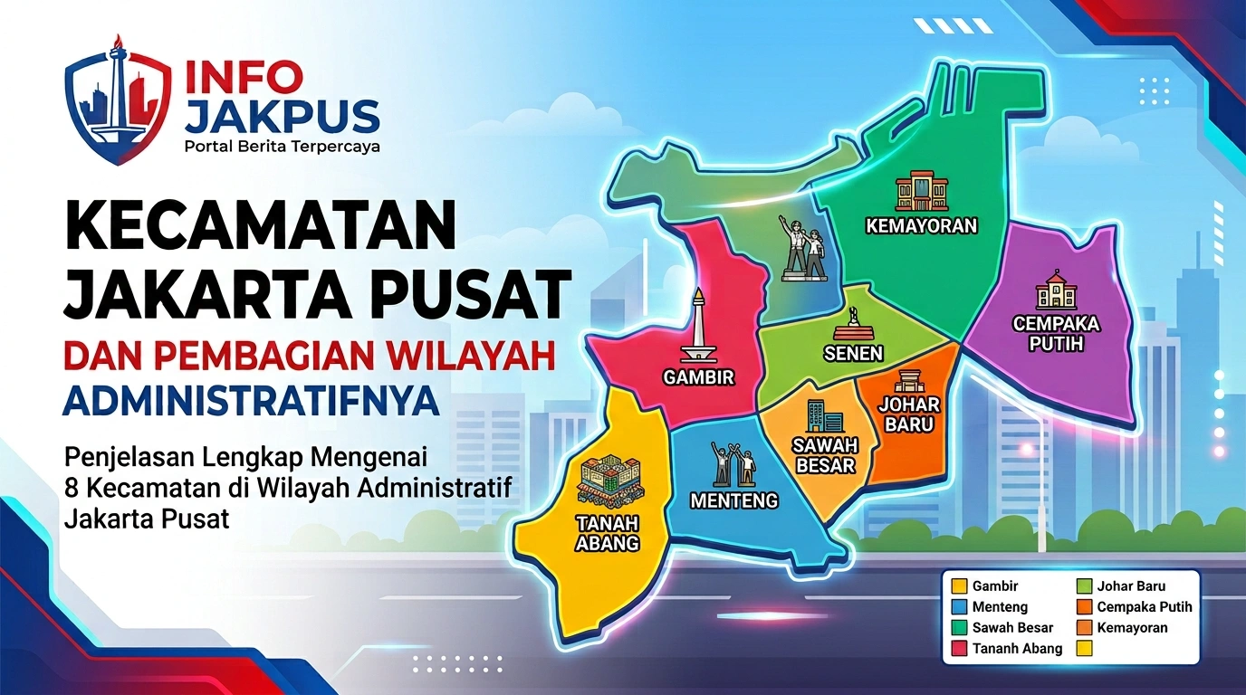 Kecamatan Jakarta Pusat dan Pembagian Wilayah Administratifnya